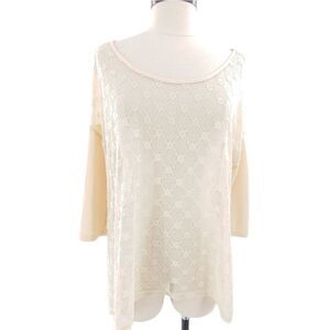 Camilla Tree lacy drop shoulder top large
